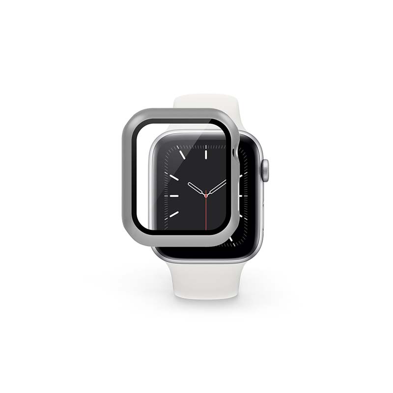 24634-c33-sil 2 Epico Glass Case Apple Watch 4/5/6/SE (44 mm) - Silber